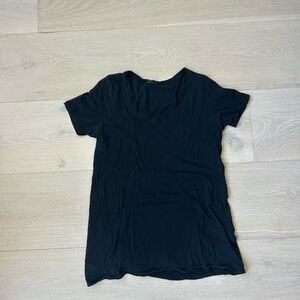 ATM Black V-Neck Tee